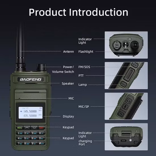 Original Baofeng UV-9r Plus Waterproof Walkie Talkie High Power VHF UHF Baofeng UV 9rplus Dual Band Handheld Walkie Talkie